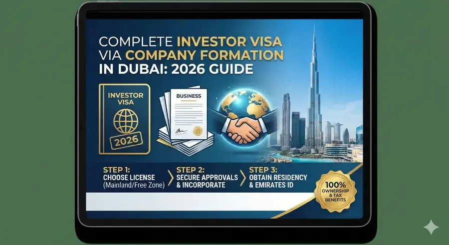 Complete Investor Visa via Company Formation in Dubai: 2026 Guide